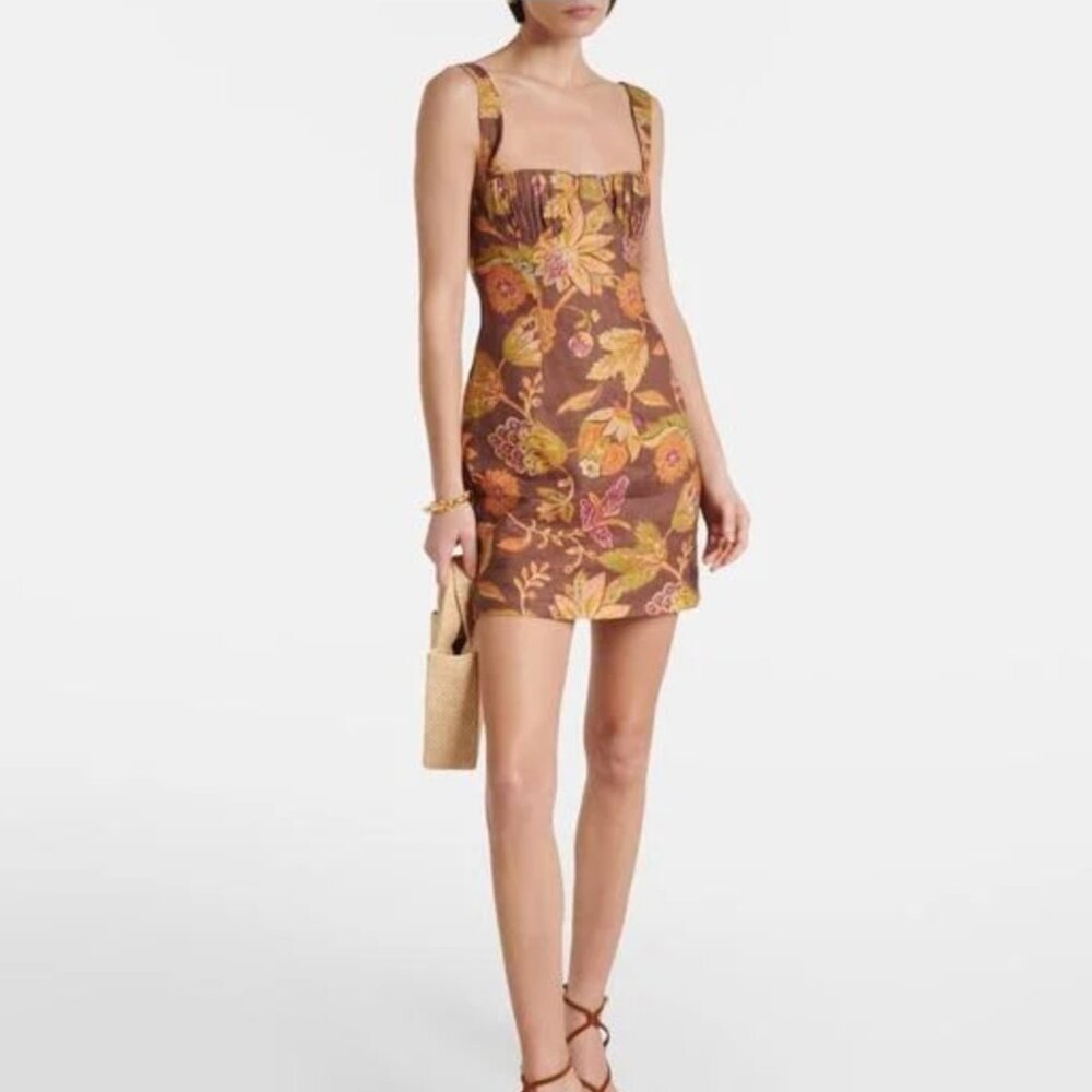 SIR Floral Linen Mini Dress